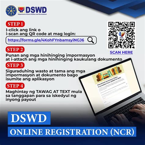 Register online for educational aid: Palace to NCR applicants.